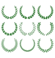 green laurel wreaths 1 vector image vector image