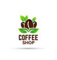 modern coffee shop logo design vector image