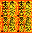 tiger print seamless pattern vector image vector image