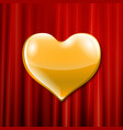 golden heart celebration vector image vector image