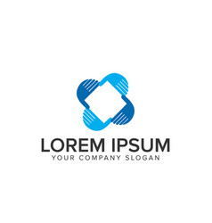 hand care logo vector image vector image