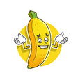 feeling sorry banana mascot character vector image