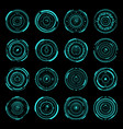 hud compass aim control panel elements set vector image