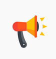 loudspeaker megaphone icon flat style vector image