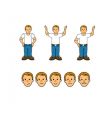 man personage vector image vector image