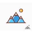 mountains icon or logo vector image vector image