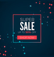 super sale poster header in frame vector image