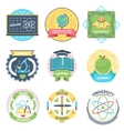 color retro high school university and academy vector image vector image