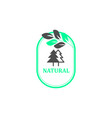 natural logo minimal line style eps 10 vector image vector image