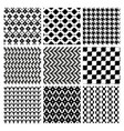 seamless geometric pattern set vector image vector image