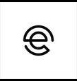 initial letter e logo concept design vector image