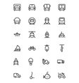 transport line icons 1 vector image