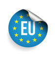 eu european union logo flag vector image vector image