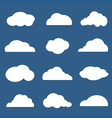 group of clouds vector image