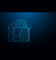 home security concept and from lines triangles vector image vector image