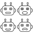 icons chat bot artificial intelligence emotions vector image vector image