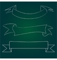vintage retro ribbon chalk on a green blackboard vector image