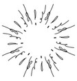 doodle sketch style of starburst sunburst vector image