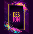 dynamic futuristic modern flyer or party frame art vector image vector image