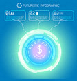 futuristic financial infographic background vector image vector image