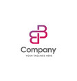 connected letter bb logo vector image vector image