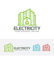 electric city logo design vector image vector image