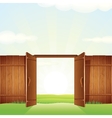 village timber gate image for your design vector image vector image
