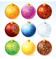 christmas decorative balls vector image