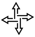 crossroads arrows indicate path flat vector image vector image