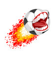 flying soccer ball vector image