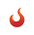 simple curve fire flames element emblem symbol vector image vector image