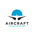 airplane transportation inspiration logo vector image vector image