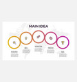 business infographics presentation with 5 circles vector image
