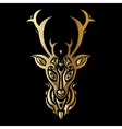 deer head polynesian tattoo style vector image