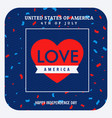 love america celebration background vector image vector image