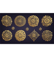 set abstract circle signs round vector image