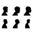 set of icons with male silhouettes vector image