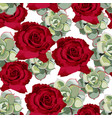 spring roses flower seamless pattern vector image