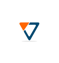 Triangle shape line company logo Royalty Free Vector Image