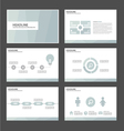 light blue presentation templates infographic set vector image