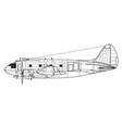 curtiss-wright c-46 commando vector image vector image