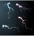 thunderstorm realistic elements vector image