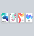 abstract cover template set modern design vector image