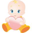 baby with heart vector image