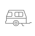 camper trailer line outline icon vector image