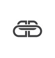 double b letter logo lettermark bb monogram type vector image