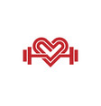 love fit logo vector image vector image