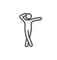 dance line icon images vector image vector image