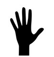 silhouettes hand isolated on a white background vector image vector image