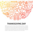 thanksgiving day line concept vector image